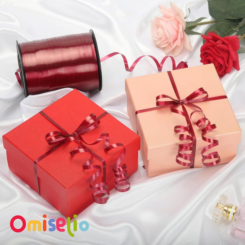 OMISELIO Burgundy Red Curling Ribbon - 500 Yards, Perfect for Gift Wrapping, Balloons, Valentine's Day, Christmas, Birthdays - Image 2
